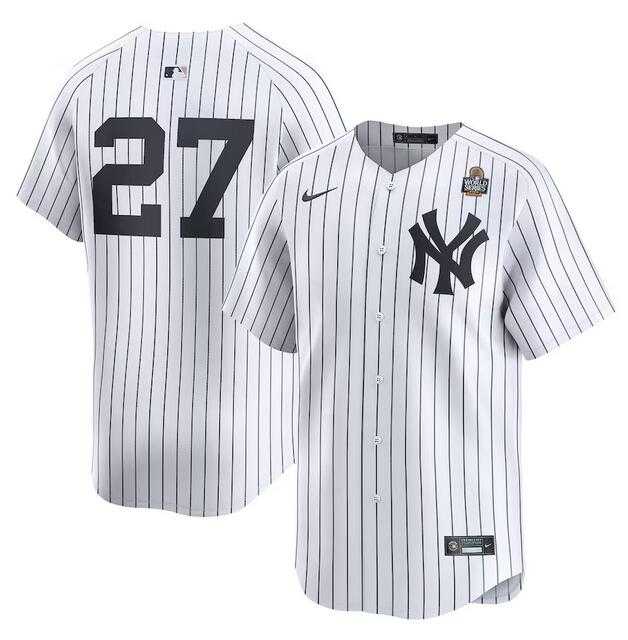 Men's New York Yankees #27 Giancarlo Stanton White 2024 World Series Home Limited Stitched Jersey Dzhi,We sell and wholesale Men's New York Yankees #27 Giancarlo Stanton White 2024 World Series Home Limited Stitched Jersey Dzhi on line form chian!